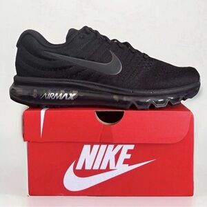 Size 11 - Nike Air Max 2017 Triple Black Men’s Sneakers Athletic 849559-004 NEW